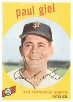 1959 Topps Baseball Cards      009       Paul Giel